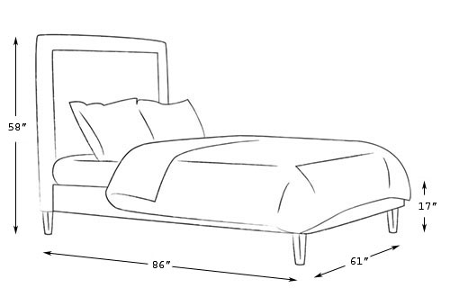 Royal White Upholstered Queen Size Bed